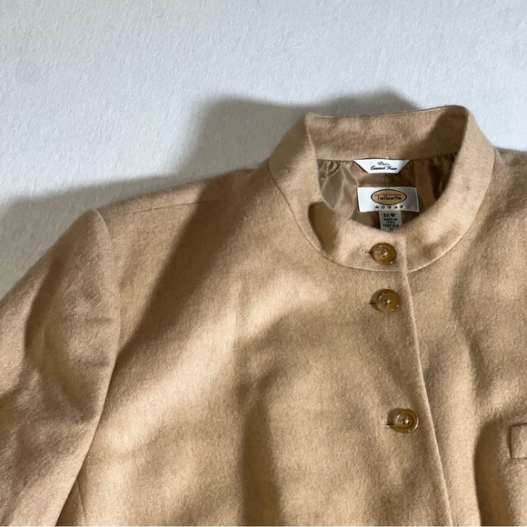 NWT Pure Camel Hair Italian Vintage Talbots Tan Coat Buttons + Pockets Size 20W - Picture 3 of 10